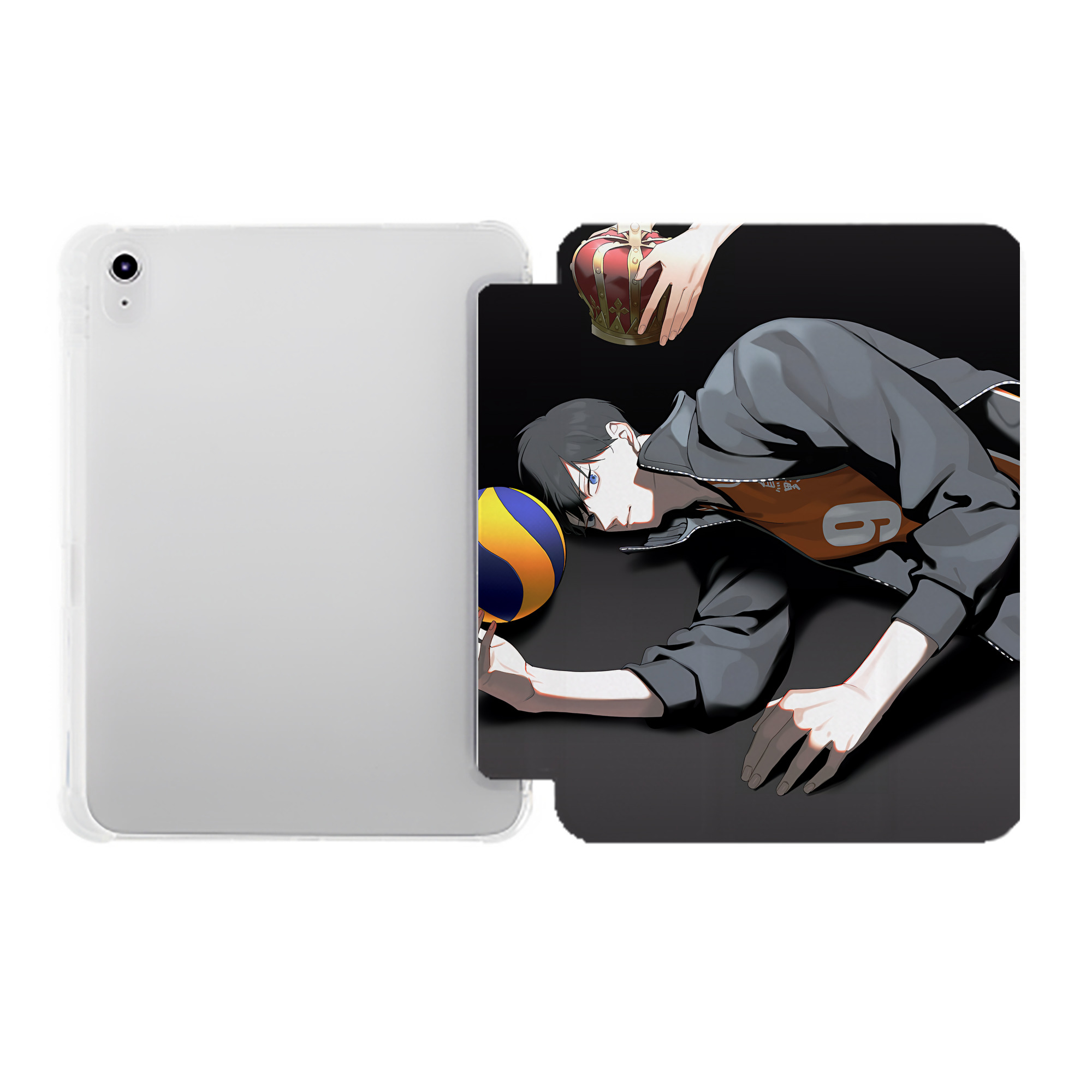 （画像用） ハイキュー!! Haikyu!! IPad ケース ペン収納付き 三つ折りスタンド PUレザー×シリコン 対応機種9.5/10.5/10.9インチ